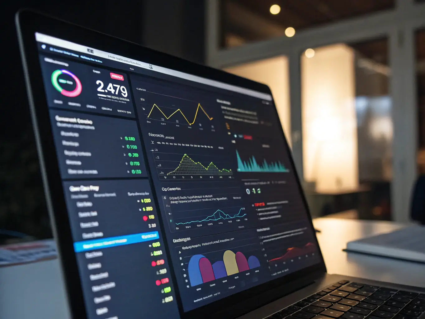 A visually appealing image of the Grok AI model integrated into a dashboard, displaying real-time data analysis and insights. The image should emphasize the user-friendly interface and the actionable intelligence provided by Grok.